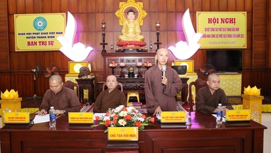 Đại đức Thích Tánh Thông phát biểu khai mạc hội nghị