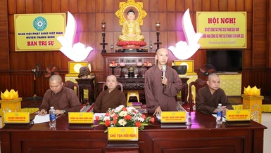 Đại đức Thích Tánh Thông phát biểu khai mạc hội nghị