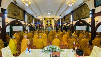 Chư Tăng Q.Phú Nhuận cử hành lễ Bố-tát tại tổ đình Phổ Quang