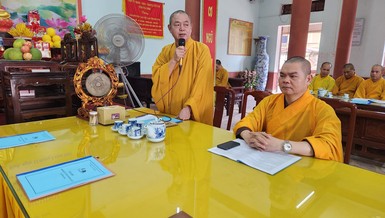 Thượng tọa Thích Thanh Hòa phát biểu khai mạc