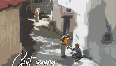 Giọt sương lóng lánh