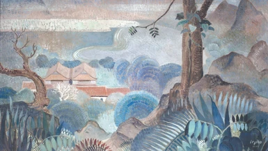 "Nhìn từ đỉnh đồi", sơn dầu, Lê Phổ (1907-2001)