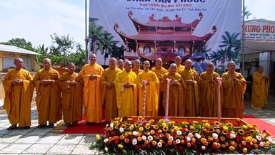 Lễ động thổ trùng tu xây dựng chùa Tân Phước vào sáng 2-11