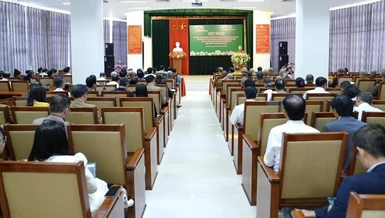 Quang cảnh hội nghị tại hội trường khách sạn An Bình (TP.Ninh Bình)