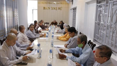 Bình Thuận: Ban Trị sự GHPGVN TX.La Gi họp triển khai Phật sự 6 tháng đầu năm 2024