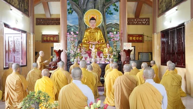 Lễ Bố-tát của chư Tăng H.Bình Chánh tại chùa Tam Bửu