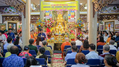 Quang cảnh Lễ hội Tết cổ truyền Campuchia - Lào - Myanmar - Thái Lan tại chùa Phổ Minh 