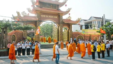 Tịnh xá Ngọc Cẩm (TP.Hội An, Quảng Nam) - nơi diễn ra Khóa tu truyền thống Khất sĩ lần thứ 34 từ ngày 1-4 đến 21-4-2024