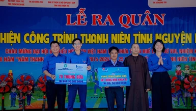 Ban Từ thiện xã hội GHPGVN tỉnh Thừa Thiên Huế phối hợp với Thị đoàn Hương Trà thực hiện các công trình thanh niên tình nguyện mùa hè năm 2024