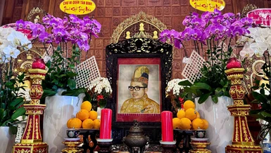 Di ảnh Hòa thượng Thích Nhật Lệ được tôn trí tại chùa Hải Quang (Q.Tân Bình, TP.HCM)