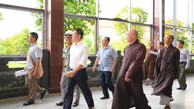 Đoàn Ban Dân vận, Ban Tôn giáo TP.HCM thăm, khảo sát cơ sở 2 Học viện Phật giáo VN tại TP.HCM - địa điểm tổ chức Đại lễ Vesak Liên Hiệp Quốc 2025
