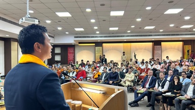 Quang cảnh hội nghị diễn ra tại trụ sở VIF ở thủ đô New Delhi 