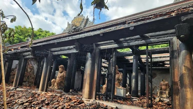 Kết cấu chùa Phổ Quang không còn khả năng chịu lực - Ảnh: Cục Di sản văn hóa cung cấp