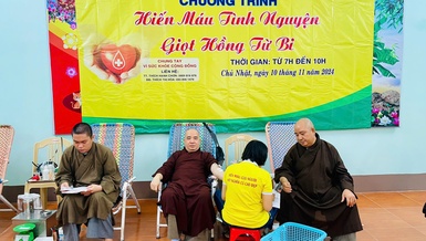 Ban Trị sự GHPGVN TP.Quy Nhơn tổ chức hiến máu tình nguyện lần thứ 9