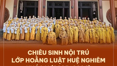 Thông báo tuyển sinh nội trú Lớp Hoằng Luật Huệ Nghiêm khóa X (2025-2026)