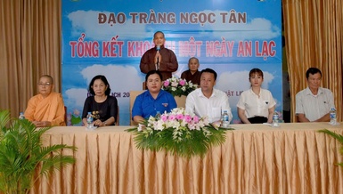 Đại đức Thích Lệ Duyên phát biểu tại buổi lễ