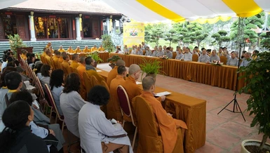 Buổi tọa đàm “Chào mừng Đại lễ Vesak Liên Hiệp Quốc 2025" tại chùa Vạn Phúc