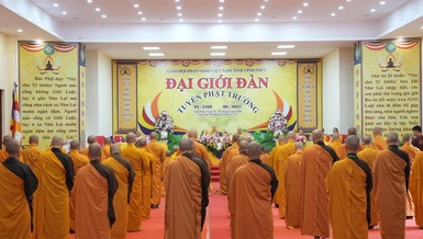 Đại giới đàn tỉnh Vĩnh Phúc năm 2025 trang nghiêm diễn ra tại chùa Bầu - Phật Quang tự (P.Liên Bảo, TP.Vĩnh Yên)