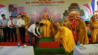 Đặt đá khởi công đại trùng tu chùa An Phước (Q.Sơn Trà, TP.Đà Nẵng)