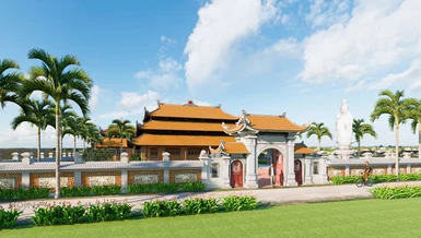 Phối cảnh chùa Hải Thái 