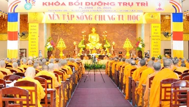 Khóa bồi dưỡng trụ trì diễn ra từ 5 – 11-7-2025 (11-6 – 17-6-Ất Tỵ), tại pháp viện Minh Đăng Quang
