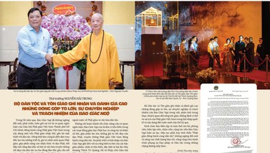 Thứ trưởng Nguyễn Hải Trung: Bộ Dân tộc và Tôn giáo đánh giá cao những đóng góp to lớn của Báo Giác Ngộ