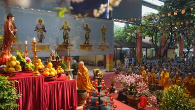 Khóa tu Tịnh độ nhân ngày vía Đức Phật A Di Đà tại chùa Bằng