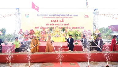 Khởi công xây dựng tôn tượng Bồ-tát Quán Thế Âm cao 25m tại chùa Hải Châu (phường Dương Kinh, TP.Hải Phòng)
