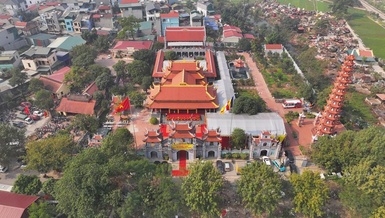 Toàn cảnh chùa Lạc Thị (xã Ngọc Hồi, TP.Hà Nội)