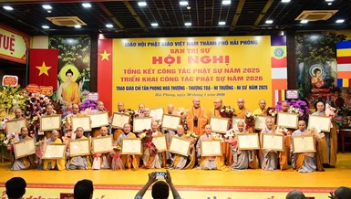 Trao Giáo chỉ tấn phong giáo phẩm đến chư tôn đức Tăng Ni trên địa bàn TP.Hải Phòng