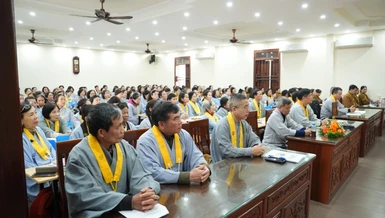 163 học viên đủ điều kiện dự thi tốt nghiệp Lớp Hoằng pháp viên cư sĩ Phật tử khóa II (2022-2025)