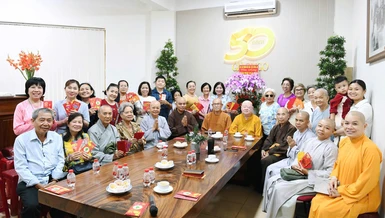 Hoan hỷ ngày họp mặt đầu xuân Bính Ngọ của Ban Từ thiện xã hội Báo Giác Ngộ