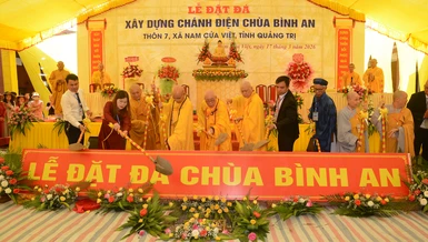 Chính thức động thổ khởi công xây dựng chánh điện chùa Bình An
