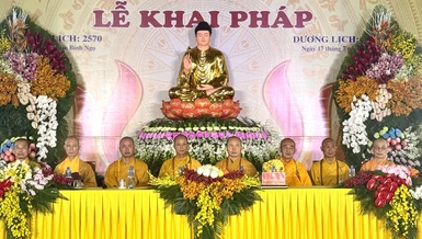 Chư tôn đức chứng minh buổi lễ
