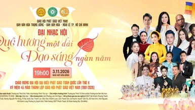 Chương trình "Đại Nhạc hội: Quê hương một dải - Đạo sáng ngàn năm" sẽ diễn ra lúc 19 giờ ngày 3-11, tại Nhà hát Hòa Bình, TP.HCM