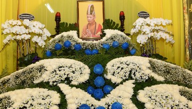 Tôn dung cố Hòa thượng Thích Hạnh Thu tại Giác linh đường - Ảnh: Thạnh Lê