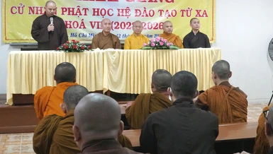 Lễ khai giảng Cử nhân Phật học Hệ Đào tạo từ xa, niên khóa 2022-2026