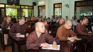 Trường Trung cấp Phật học tỉnh Quảng Nam tổ chức kỳ thi tốt nghiệp Lớp Trung cấp Phật học khóa VII