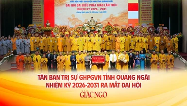 Tân Ban Trị sự GHPGVN tỉnh Quảng Ngãi, nhiệm kỳ 2026-2031 - Thiết kế: Nguyện Truyền/BGN