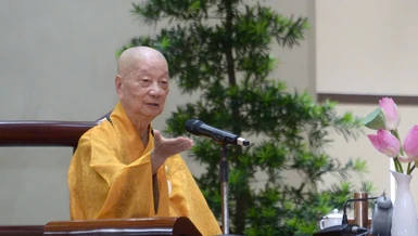 Đại lão Hòa thượng Thích Trí Quảng, Pháp chủ GHPGVN - Ảnh: Bảo Toàn/BGN