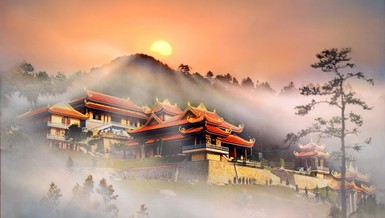 Đến chùa để thấy những điều vi diệu - Ảnh minh họa. Trong ảnh, danh thắng Tây Thiên ở Vĩnh Phúc