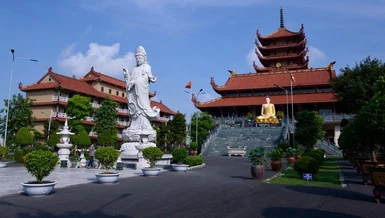 Diện mạo hoàn toàn mới của chùa Thanh Tâm (Phật Cô Đơn) - Ảnh: Bảo Toàn