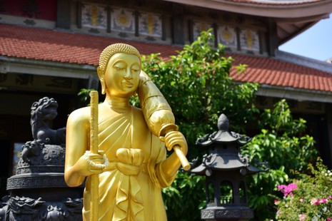 Tượng Tôn giả Sivali tại chùa Vĩnh Nghiêm - Q.3, TP.HCM - Ảnh: Quảng Đạo/BGN