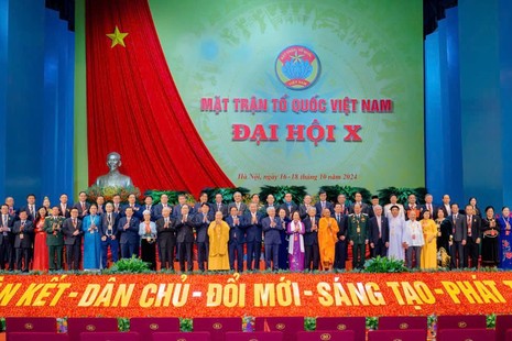 Lãnh đạo Đảng, Nhà nước với đạo biểu tham dự Đại hội đại biểu toàn quốc Mặt trận Tổ quốc Việt Nam lần thứ X, nhiệm kỳ 2024-2029 - Ảnh: Đăng Huy