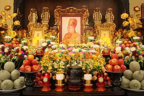 Giác linh đường cố Thượng tọa Thích Minh Phát tại tổ đình Ấn Quang (Q.10, TP.HCM)
