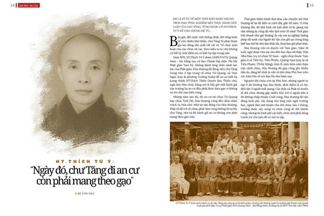 Hòa thượng Thích Từ Ý: “Ngày đó, chư Tăng đi an cư còn phải mang theo gạo”