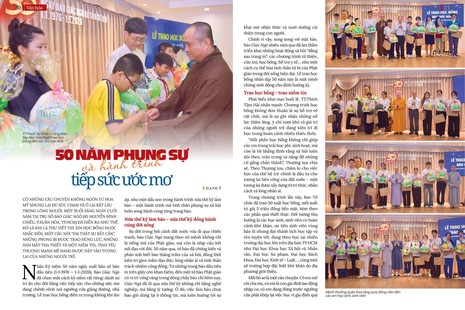 Bài trên Báo Giác Ngộ số 1336 - Thiết kế: Phòng Mỹ thuật BGN/Tống Viết Diễn