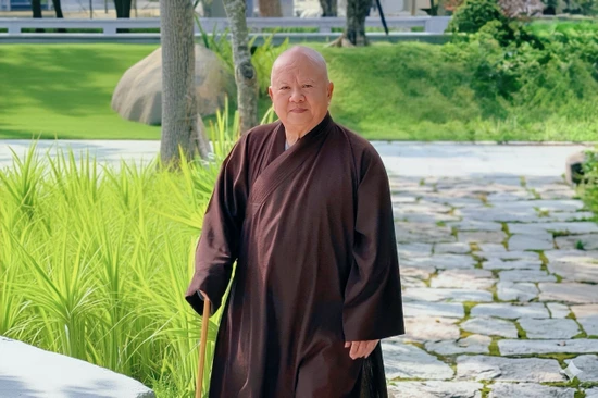 Hòa thượng Thích Thiện Minh, Phó Trưởng ban Tăng sự GHPGVN TP.HCM đặc trách Bắc tông, nguyên Trưởng ban Trị sự GHPGVN TP.Thủ Đức (cũ) - Ảnh: Nguyện Truyền/BGN 