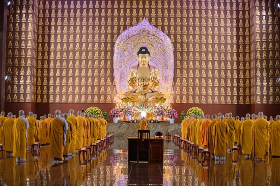 Trên tinh thần giới luật, an cư còn có một ý nghĩa khác quan trọng hơn, nó liên quan đến sinh mạng của Tăng. Đó là củng cố và duy trì tính thanh tịnh và hòa hợp của đoàn thể đệ tử xuất gia của Phật - Ảnh: Nhân Hòa
