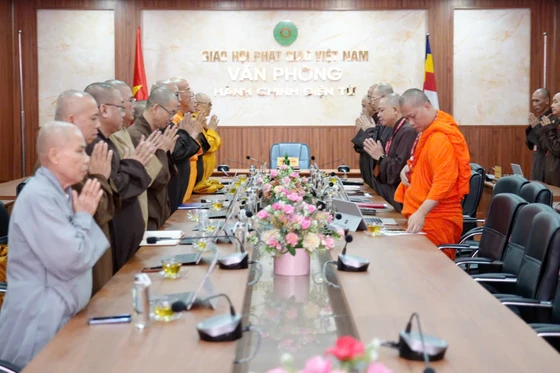 Ban Chỉ đạo Trung ương Đại hội với đại diện Ban Trị sự GHPGVN tỉnh Quảng Trị nhằm chuẩn bị tổ chức đại hội